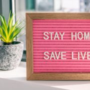 Covid stay home sign